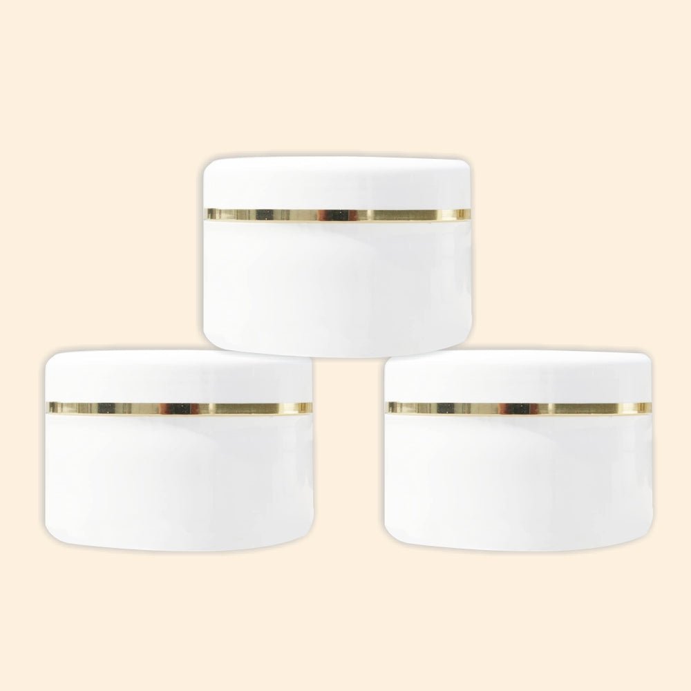 shoprythmindia Cosmetic Jar MYOC White Plastic Jar with Dome Lid 100gm (1.7 Oz) Reusable Make-up Cosmetic Jars Empty Face Cream Eye Shadow Lip Balm shoprythmindia Cosmetic Jar MYOC White Plastic Jar with Dome Lid 100gm (1.7 Oz) Reusable Make-up Cosmetic Jars Empty Face Cream Eye Shadow Lip Balm